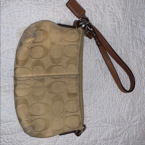 Light brown coach wristlet - Picture 1 of 2